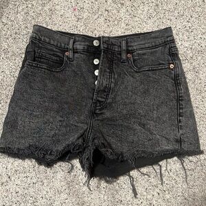 Womens size 6 distressed button fly shorts